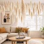 Lyrow 60 Pack Pampas Grass Garland Boho Wedding Decor Ceiling Reed Flowers - Image 4