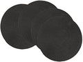 Now Designs Disko Round Placemats, Black, Set of 4 by NowDesigns