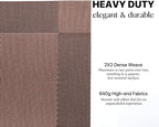 LEXMORE PlaceMats Set of 12 Vinyl/Plastic Woven Place Mats for Kitchen Table Indoor/Outdoor Washable PlaceMat Wipeable Dining Table Mats(Brown Cube) - Image 3