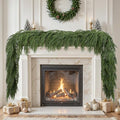 Alupssuc 12FT Christmas Garland, Artificial Real Touch Norfolk Pine Garland by Alupssuc