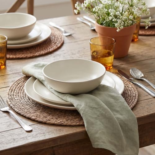 13.8" Set of 8 Brown Seagrass Woven Round Placemats by DaiVuCrafts - Image 2