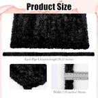 Teenyyou 24 Pcs 30mm x 39.37 Inch Extra Thick Jumbo Pipe Cleaners Bulk DIY Valentine's Day Giant Fur Fluffy Pipe Cleaners Chenille Stems Craft Supplies for Gifts DIY Project(Black) - Image 2