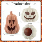 Tioncy Halloween Decor Terracotta Jack O Lantern Pumpkin Decor,Stylish - Image 2