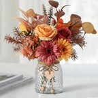 Leftover Fake Fall Flowers in Vase,Fall Flower Arrangements,Floral Arrangement,Table Decor,Centerpieces for Tables,Kitchen Decor,Coffee Table Decor by LEFTOVER