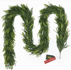 N&T NIETING 12FT Christmas Norfolk Pine Garland Real Touch Pine Artificial Garlands Faux Greenery Garland Winter Christmas Garland for Table Mantle Fireplace Indoor Outdoor Xmas Decorations (1 Pcs) - Image 7