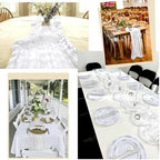 16 Pack White Table Runner 10FT Cheesecloth Table Runner Boho Gauze Table Runners Long Rustic Sheer Fabric Table Runners for Wedding Party Bridal Shower Farmhouse & Home Decor - Image 6
