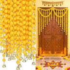 Suncalla 12 Pcs 4 Ft Marigold Garland Gold Bell,Yellow by Unknown