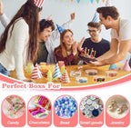 AHANDMAKER 50PCS Clear Round Organizer Box 3"x1" Small Acrylic Containers with Lids Circular Candy Box for Bead Jewelry Storage Wedding Graduation Gift Craft Decorations - Image 6