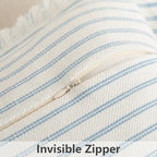ZWJD Throw Pillow Covers 26x26 Set of 2 Striped Pillow Covers with Fringe Chic Cotton Decorative Pillows Square Cushion Covers for Sofa Couch Bed Living Room Farmhouse Decor - Image 5