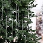 44 Pcs Clear Glass Teardrop Christmas Ornaments,4 Large Size by LOYIM
