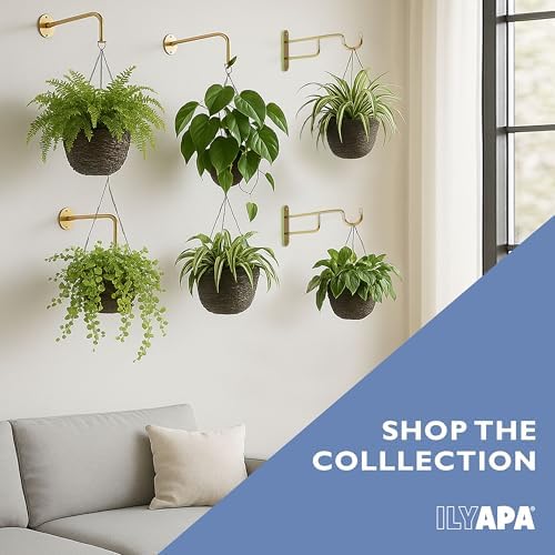 Ilyapa 4 Pack Metal Matte Black Plant Wall Hanger Hooks, 7 Inch - Image 6