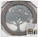 Hosley Metal Tree of Life Wall Art with Wooden Ring 20 Inch Round – Rustic Farmhouse Wall Décor for Living Room, Bathroom, Bedroom, Dining Room – Housewarming Gifts - Image 7