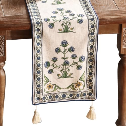 Patdrea Designer Elegant French Linen Table Runner,12"X102"-Ivar B by patdrea