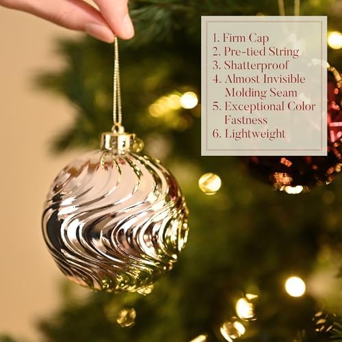 Valery Madelyn 100ct Christmas Tree Decorations Variety Ball Ornaments Set - Image 5