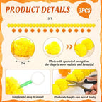Riceshoot 3 Pcs Marigold Garland 4.6 ft for Day of The Dead Decor, Yellow - Image 2