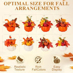 8 PCS Faux Pumpkins Mini Artificial Pumpkins for Fall Halloween Thanksgiving Holiday Home Mantel Tabletop Painting Decorations - Image 2