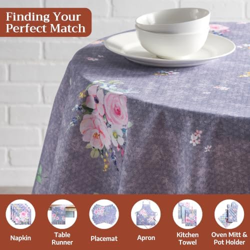 Maison d' Hermine Table Cloth Round Table Reusable 100% Cotton 63" Diameter - Image 4
