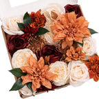 Ling's moment Artificial Wedding Fall Flowers Grand Combo, Terracotta by LingsMoment