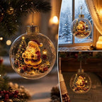 12PCS Glowing Christmas Ornaments - Mini Gold Light-Up Christmas Ball Ornaments - Christmas Tree Ornament with Warm LED Light for Tree Mantel, Holiday Scene Decoration & Gift - Image 6