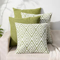 HPUK Throw Pillow Covers 18x18, 4 Pack, Green Textured Couch Pillow Covers by HPUK