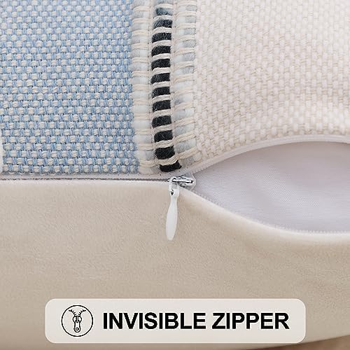 Simmore Fall Boho Decorative Blue Throw Pillow Covers 12X20 Set of 2 - Image 5