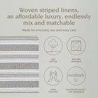 Over&Back Set of 4 Woven Placemats - Colorful Dining Table Mat - 100% Cotton - Machine Washable - Kitchen and Home Decor - Grey - 14" L X 20" W - Image 2