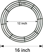 Thealyn 12 Pack 16" Metal Wreath Frame, Wire Wreath Rings for Wreath Making - Image 2