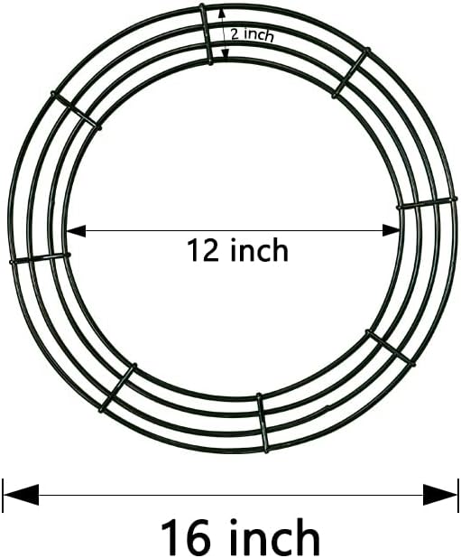 Thealyn 12 Pack 16" Metal Wreath Frame, Wire Wreath Rings for Wreath Making - Image 2