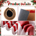 2pcs Christmas Welcome Mat for Front Door Layered Buffalo Plaid Outdoor Rug - Image 3