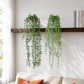 Artificial Hanging Plants, 2 Pack Macrame Plant Hanger with Pots by FLEURIFI