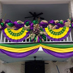 3Pack Mardi Gras Bunting 2x20Ft Large Carnival Bunting Banner Purple, Green, Gold Stripe for Mardi Gras, Lent, Easter, Home Decor Outside Garden Fence New Orleans Themed Party Décor Indoor Outdoor - Image 6