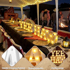 Honoson 6 Pcs Western Party Decorations Yee Haw LED Light up Sign - Image 6