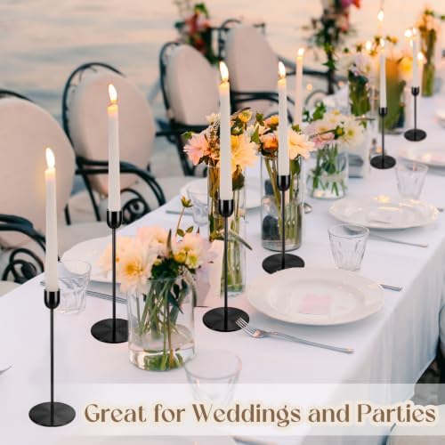 18Pcs Black Candlestick Holders, Metal Tall Taper Candle Stick Holder - Image 4