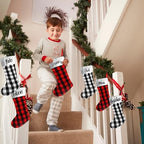 Tatuo 12 Pack Christmas Burlap Stockings Hanging,Black Red, Black White - Image 6