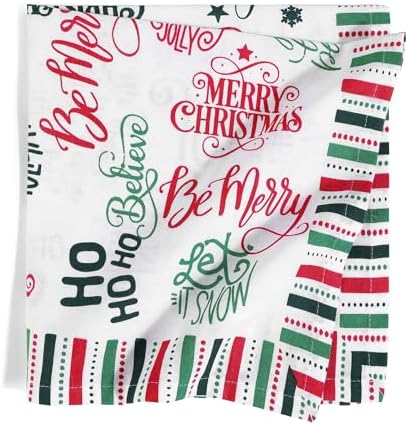 FINGERCRAFT Cloth Napkins Set of 12 Cotton Linen, 20x20 Inch, Holiday Home - Image 5