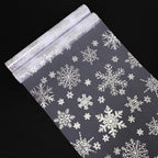 Snowkingdom 2PCS Silver Christmas Snowflake Glitter Table Runner 108 Inch - Image 2