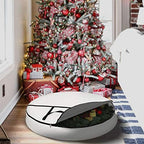 Covers & All Christmas Wreath Storage Bag 12 Oz with Carrying Handle & Dual Zipper - 100% Water Resistant Durable Material Storage Bag - Holiday Xmas Tear Resistant Bag (40" Dia x 7" H, White) - Image 6