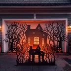 Halloween Haunted House Decor 31.5" Metal Castle Silhouette - Image 6