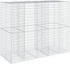 vidaXL Gabion Basket with Cover 98.4"x39.4"x78.7" Galvanized Iron - Image 7