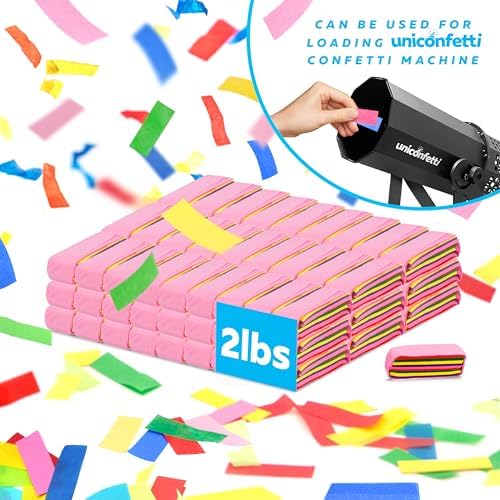 JAPJA Tissue Paper Confetti Bulk Refill, Cannon Machine, Multicolor, 2.2lb - Image 4