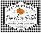 Farm Fresh Pumpkin Patch Sign, 30 x 40 Inch Canvas Wall Art by StupellIndustries
