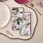 100% Cotton Printed Cloth Napkins Set of 6, 18x18 Inch Reusable Dinner Napkins, Soft Washable Floral Table Napkins for Dining, Parties & Hosting - Orchid Garden by Unknown