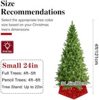 XmasExp Christmas Tree Collar, 24 inch Sequin Tree Skirt Stand Base Cover for Home Decor, Medium Size 4 Piece, Blue - Image 4