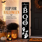 One-Piece Reversible Fall Halloween Porch Sign, Outdoor Decor - Image 6