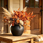 25pcs Italian Ruscus Greenery Fall Leaves Stems Garland for Vase Home Decor - Image 6