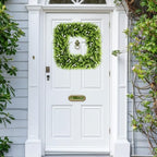 20 Inch Large Boxwood Wreath with White Berries, Spring Summer Artificial Green Wreaths for Front Door Farmhous Wedding Window Hanging Wall All Year Round Indoor & Outdoor - Image 6