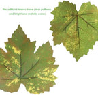 Artificial Grape Vine Leaf Garland Plant with 5 Strings Grapes, 6.5ft Artificial Fake Grape Vines Fake Greenery for Wedding Party Home Indoor Outdoors Decoration (2, Summer Leaf Garland) - Image 6