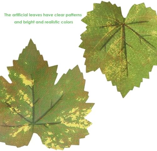 Artificial Grape Vine Leaf Garland Plant with 5 Strings Grapes, 6.5ft Artificial Fake Grape Vines Fake Greenery for Wedding Party Home Indoor Outdoors Decoration (2, Summer Leaf Garland) - Image 6