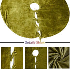 Sophia-Art Christmas Tree Skirt, Luxury Velvet Plush Skirt, Xmas Decoration Holiday Party Décor, Soft Velvet Home Décor Merry Christmas Party Christmas Tree Decorations (Parrot Green,56 Inch) - Image 4