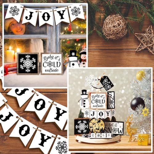 14 Pcs Halloween Tiered Tray Decor Set, Gnome Wood Table Signs (Stylish) - Image 5